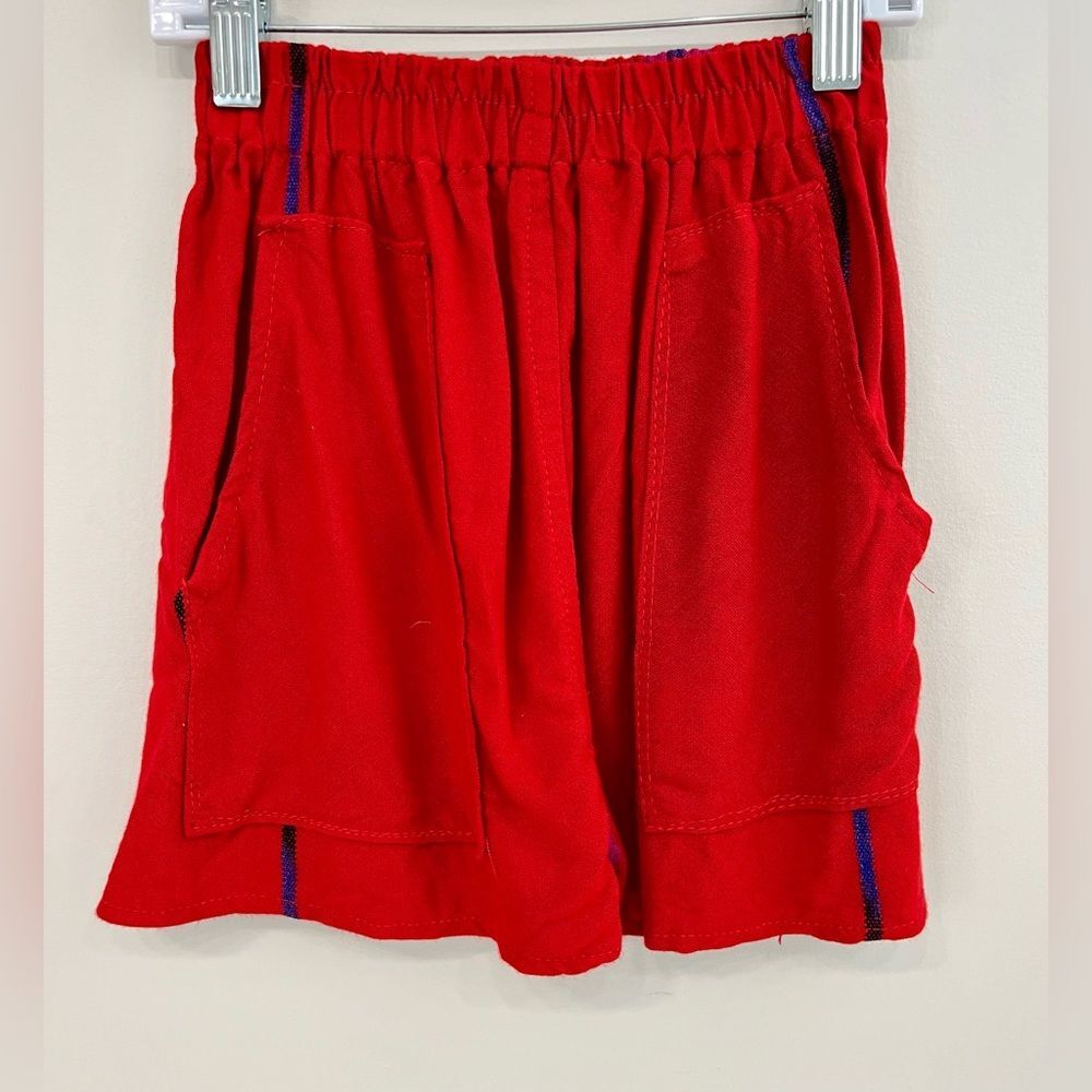 Handmade Guatemalan Woven Girls Shorts Small